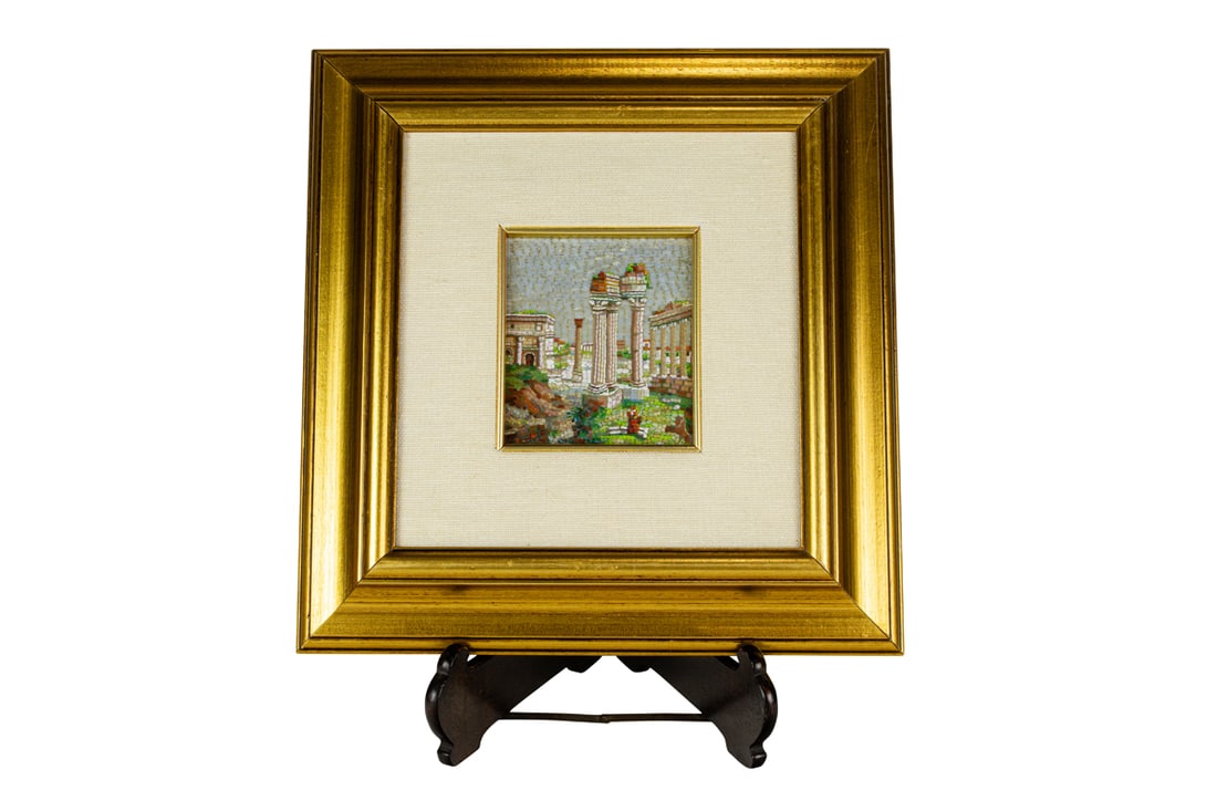 AN ITALIAN MICROMOSAIC PANEL OF THE