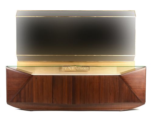 AN ITALIAN MODERNST ROSEWOOD AND