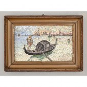 An Italian mosaic plaque of a