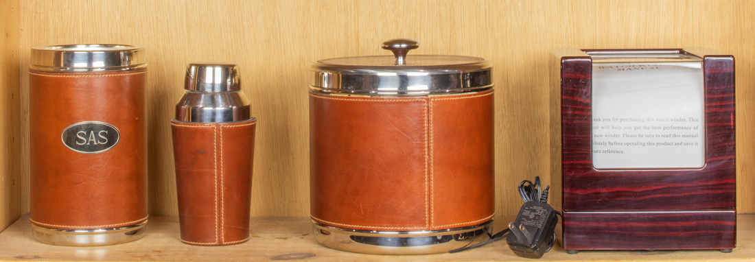 AN ITALIAN MOTTA LEATHER AND