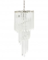 AN ITALIAN MURANO GLASS CHANDE