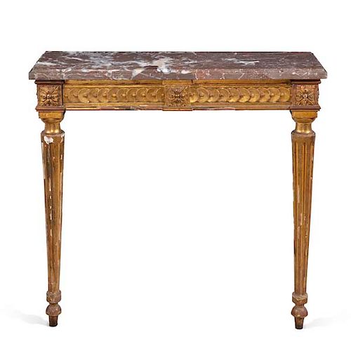 AN ITALIAN NEOCLASSICAL GILTWOOD