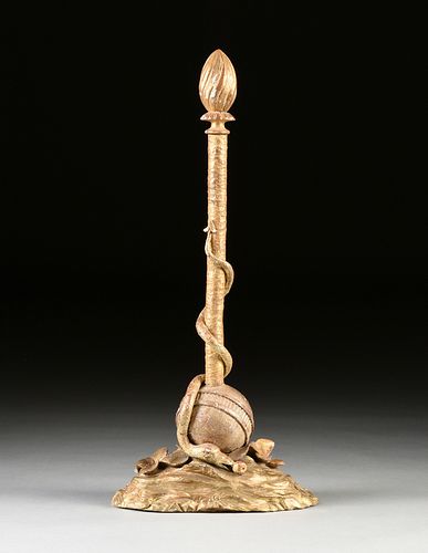 AN ITALIAN PARCEL GILT CARVED