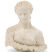An Italian Parian Ware Bust of