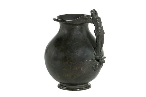 AN ITALIAN PATINATED BRONZE JUGAn