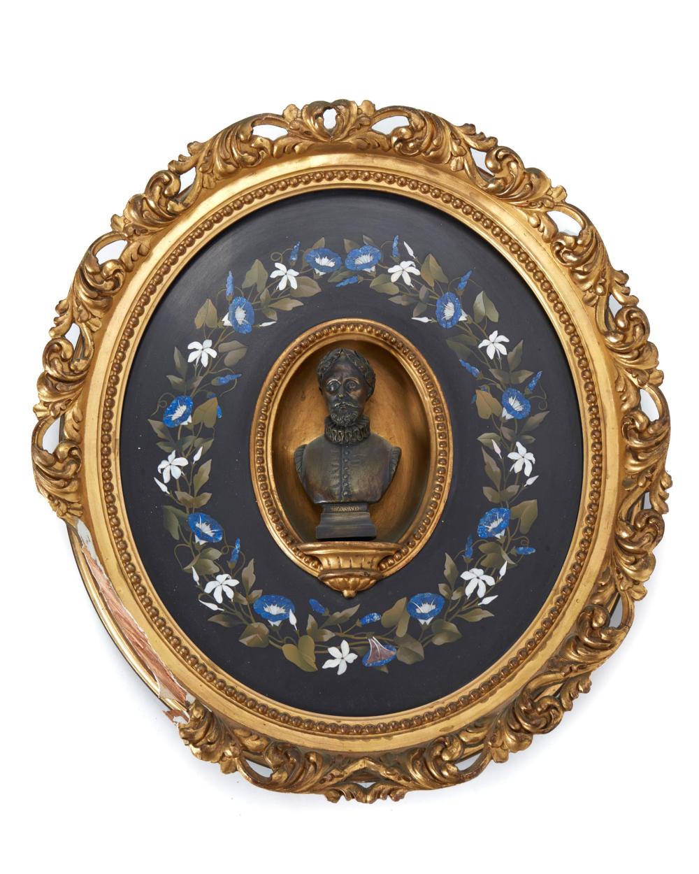 AN ITALIAN PIETRA DURA AND BRONZE
