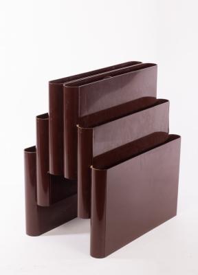 An Italian plastic magazine rack,