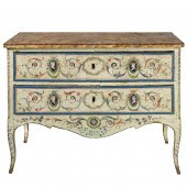 AN ITALIAN POLYCHROME DECORATE