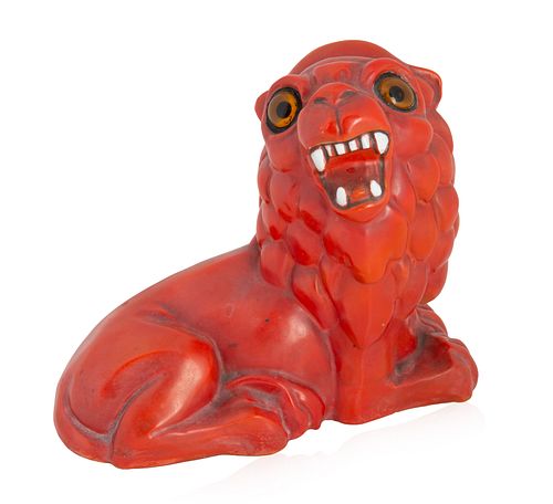 AN ITALIAN PORCELAIN CANDLE
