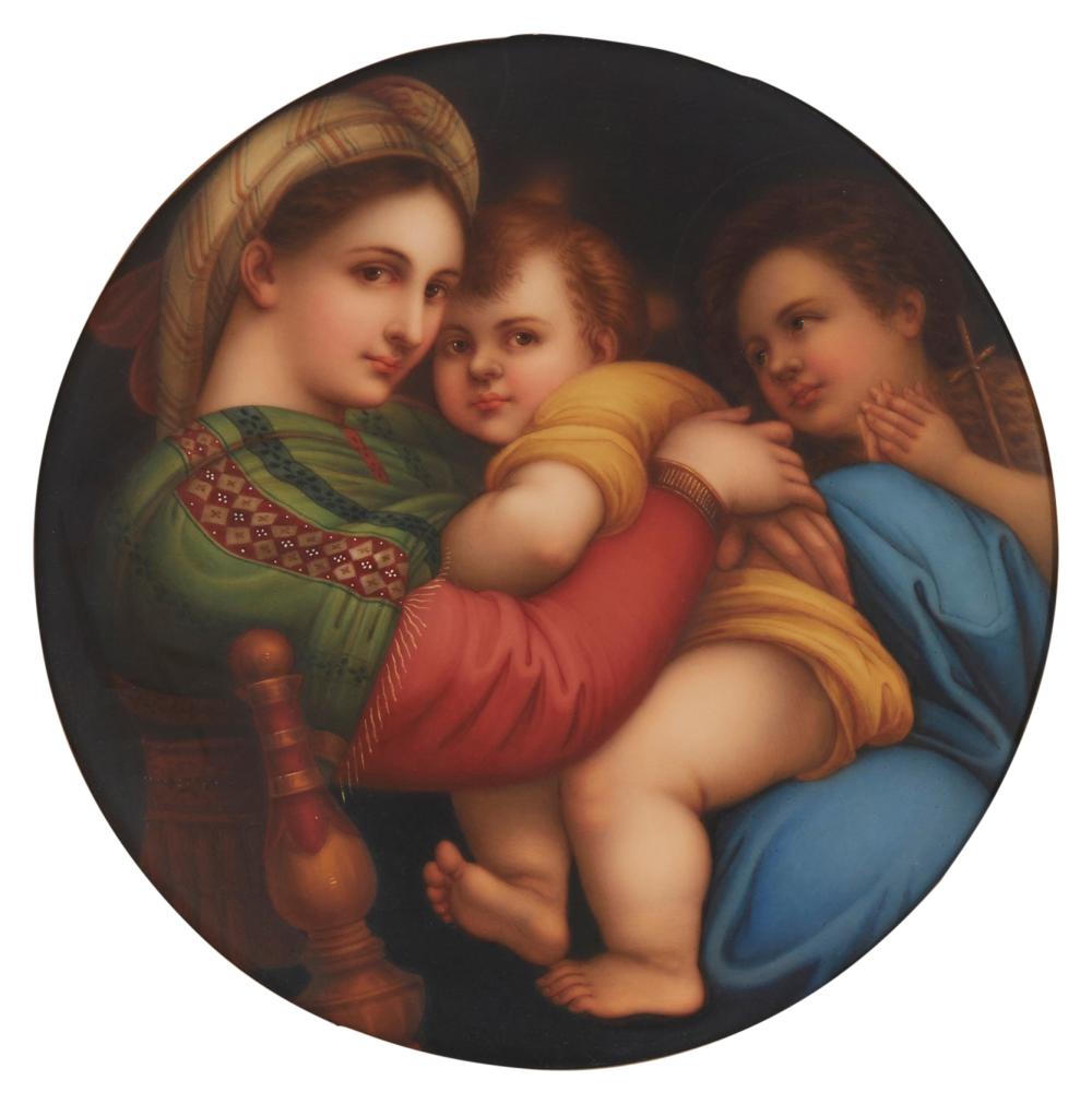AN ITALIAN PORCELAIN PORTRAIT