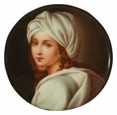 AN ITALIAN PORCELAIN PORTRAIT