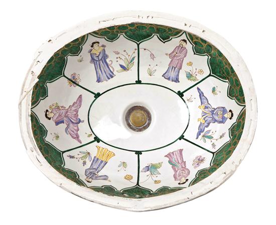 An Italian Porcelain Sink Basin