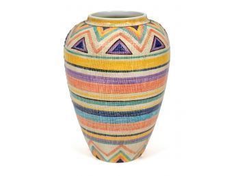 An Italian porcelain vase, with