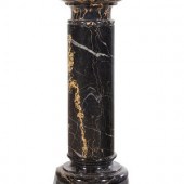 An Italian Portoro Marble Pede