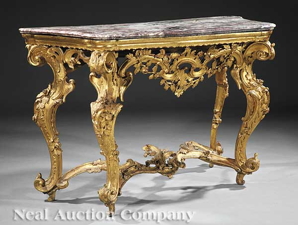 An Italian Rococo Carved Giltwood