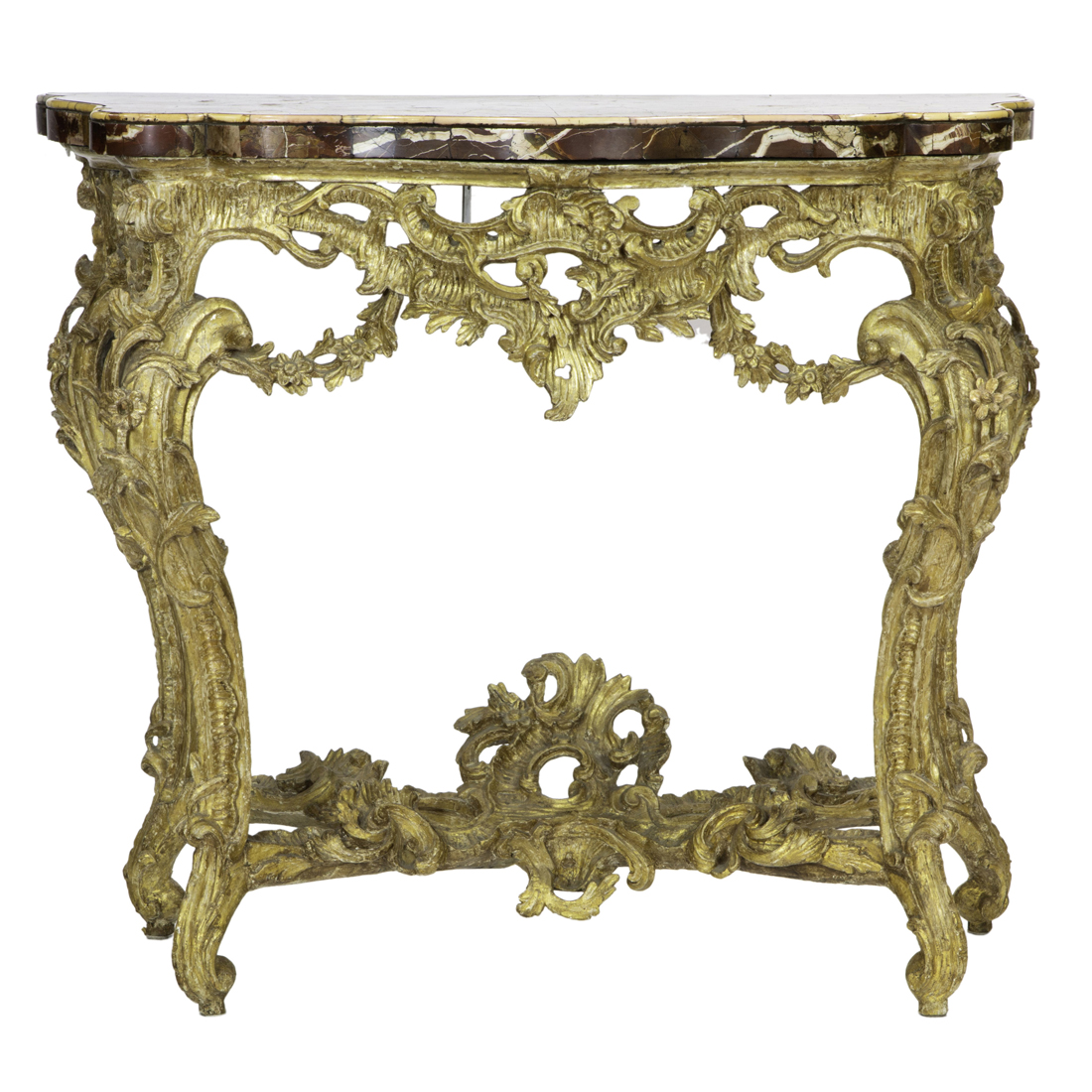 AN ITALIAN ROCOCO GILTWOOD