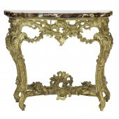 AN ITALIAN ROCOCO GILTWOOD CON