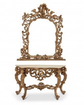 AN ITALIAN ROCOCO-STYLE CONSOL