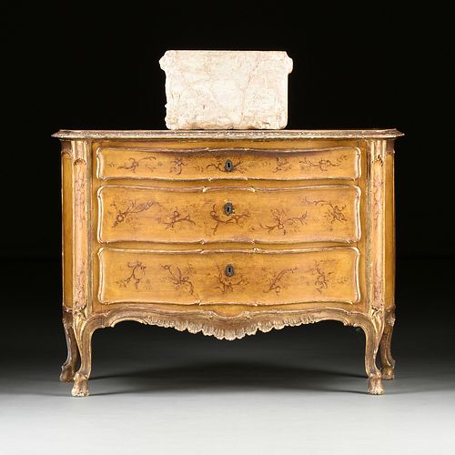 AN ITALIAN ROCOCO STYLE MARBLE