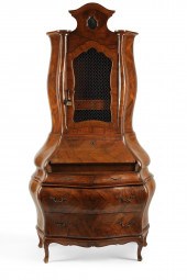 AN ITALIAN ROCOCO STYLE WALNUT
