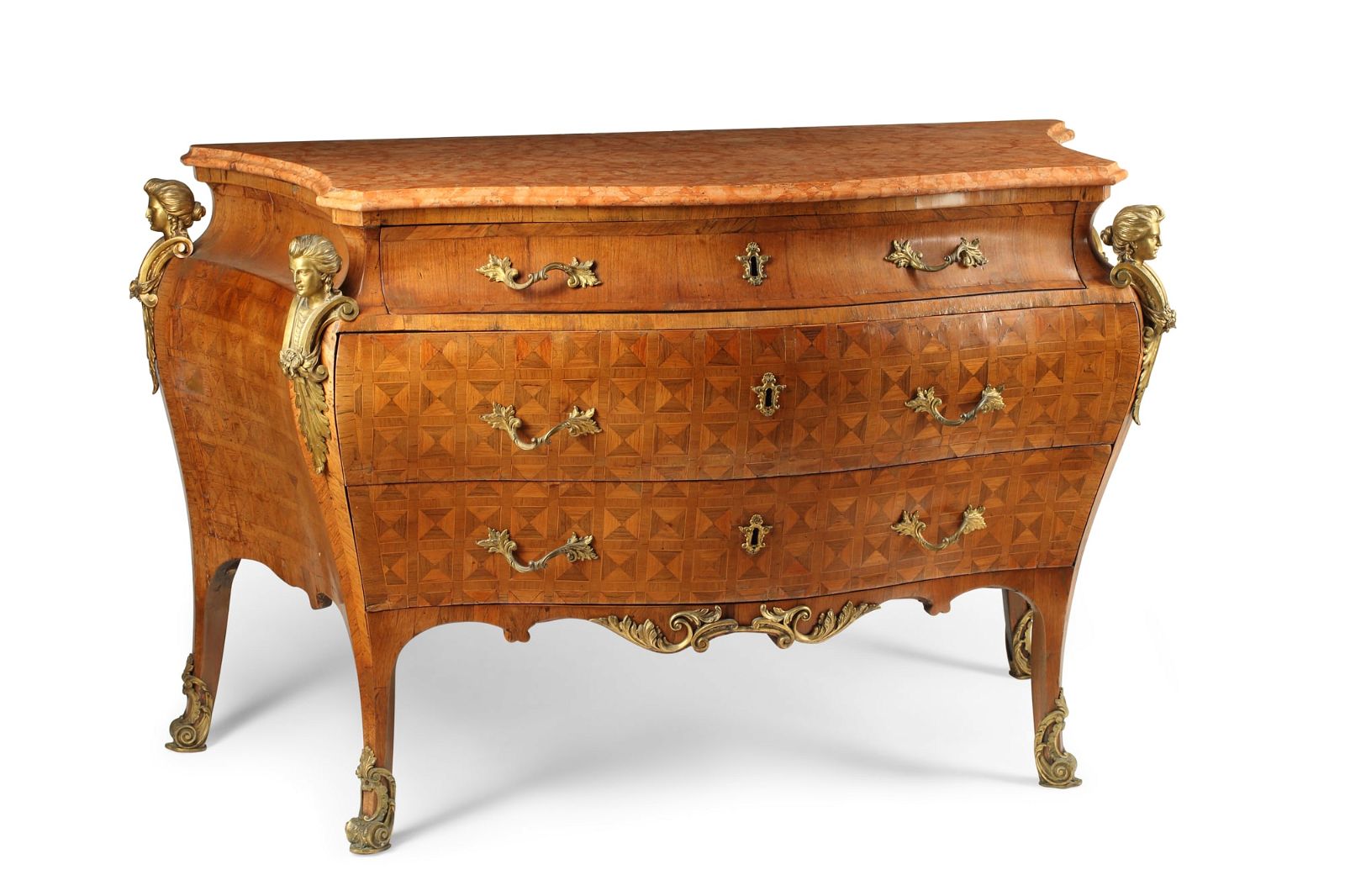 AN ITALIAN ROCOCO  WALNUT AND