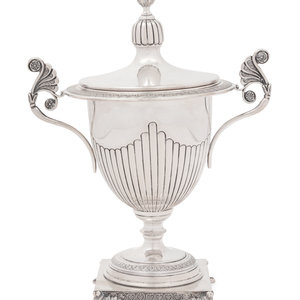 An Italian Silver Covered Sugar