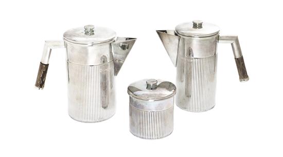 An Italian Silver Espresso Set