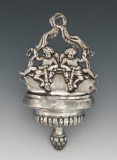 An Italian Silver Holy Water F