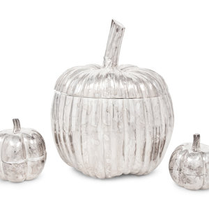 An Italian Silver Pumpkin-Form