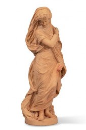 AN ITALIAN TERRACOTTA FIGURE O