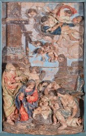 AN ITALIAN TERRACOTTA RELIEF O