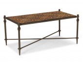 AN ITALIAN TILE-TOP OUTDOOR SI