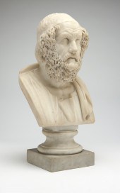 An Italian white marble bust o