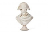 AN ITALIAN WHITE MARBLE BUST O