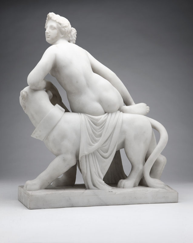 An Italian white marble figural