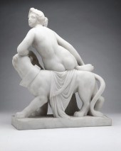 An Italian white marble figura