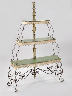 An Italian Wrought Iron, Tole and