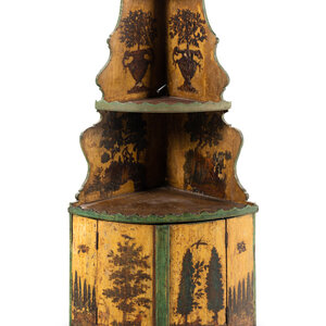 An Italian Yellow and Green Lacca