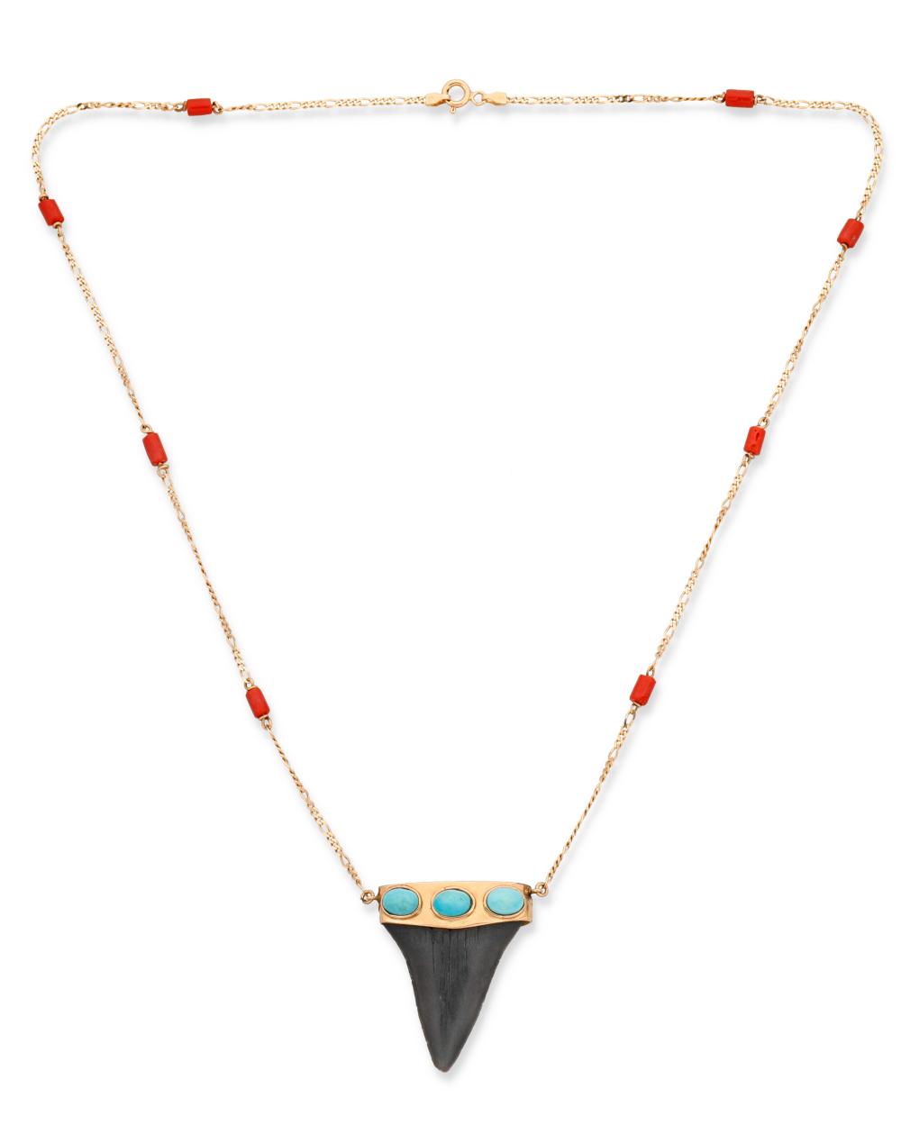 AN IVANA CELLA SHARK TOOTH AND