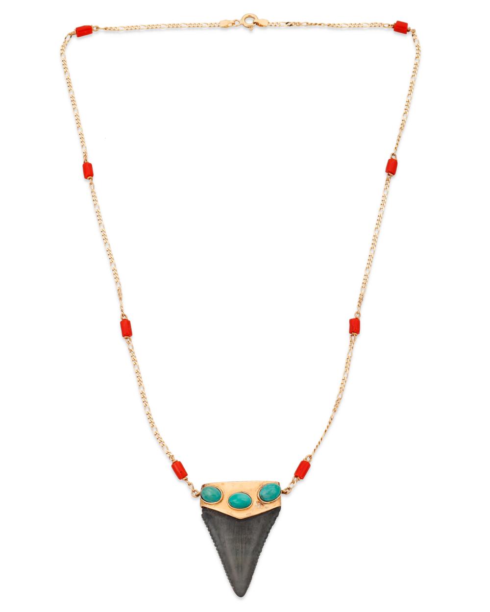 AN IVANA CELLA SHARK TOOTH AND
