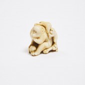 An Ivory Netsuke of Snow Monke