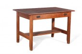 AN L & J. G. STICKLEY OAK LIBR