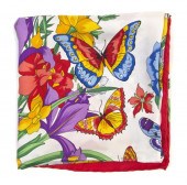 An MCM Paris Silk Scarf in a f