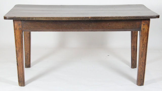 An oak and elm kitchen table on