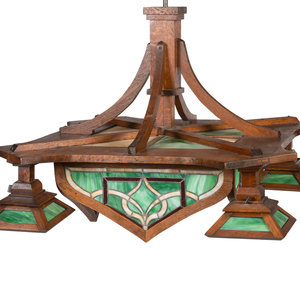 An Oak and Stained Glass Arts and