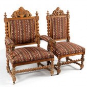 An oak armchair of Carolean st