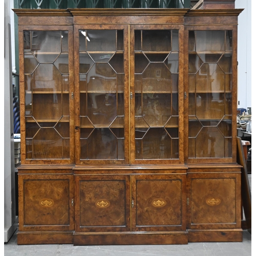 An oak, burr oak and inlaid