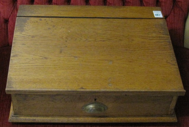 AN OAK COUNTER-TOP DESK English