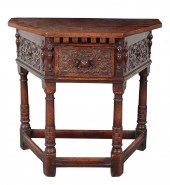 AN OAK CREDENCE TABLE IN JACOB