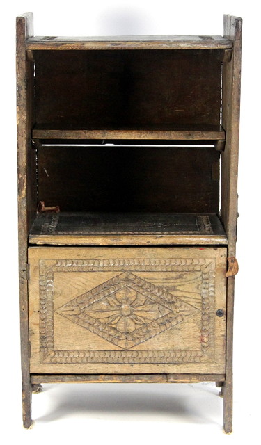 An oak cupboard converted from a